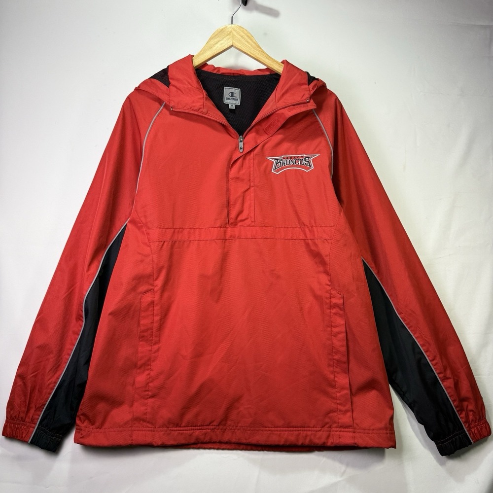 Vintage Champion Jacket Men's M Windbreaker Track Broncos Red Y2K